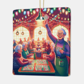 Bingo Game Christmas Keramikornament (Links)
