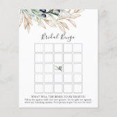 Bingo-Game-Karte für das Brautparty Olive Branch (Vorderseite)