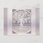 Bingo Game | Lebensbaum Einladungspostkarte (Rückseite)