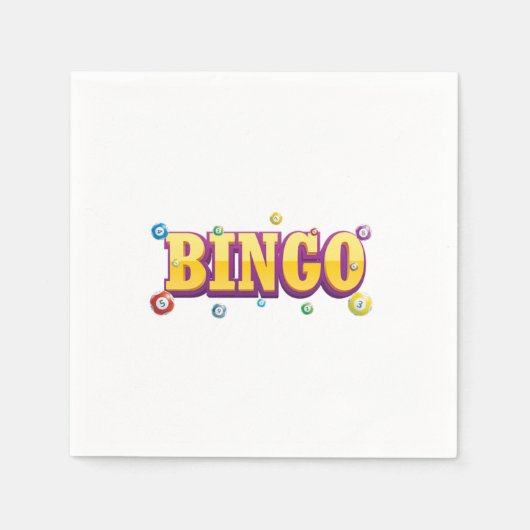 Bingo Game Lucky Player Gambler - Geschenk Serviette (Vorderseite)