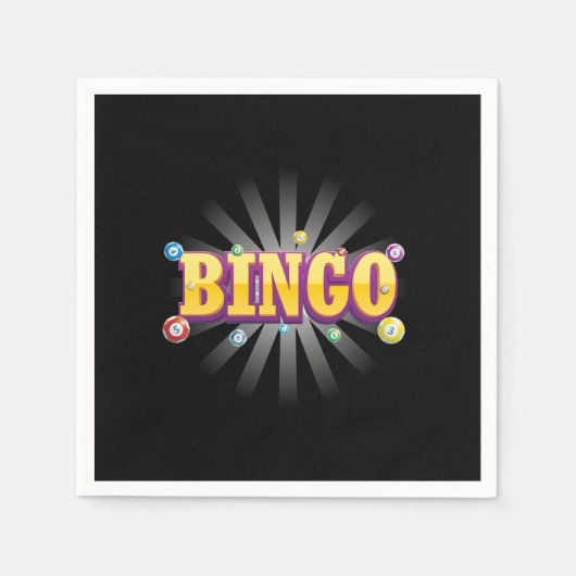 Bingo Game Lucky Player Gambler - Geschenk Serviette (Vorderseite)