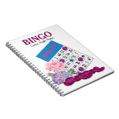 Bingo Game Night Notes Rosa Blume Notizblock (Rechte Seite)