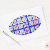 Bingo Game Patterns Large Grid Ovaler Aufkleber (Umschlag)