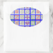 Bingo Game Patterns Large Grid Ovaler Aufkleber (Tasche)