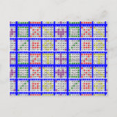 Bingo Game Patterns Large Grid Postkarte (Vorderseite)