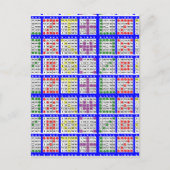 Bingo Game Patterns Large Grid Postkarte (Vorderseite)