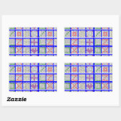 Bingo Game Patterns Large Grid Rechteckiger Aufkleber (Blatt)
