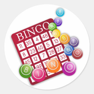 Bingo Game Runder Aufkleber