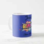 BINGO Geburtstagsthema  Kaffeetasse (Vorderseite Links)