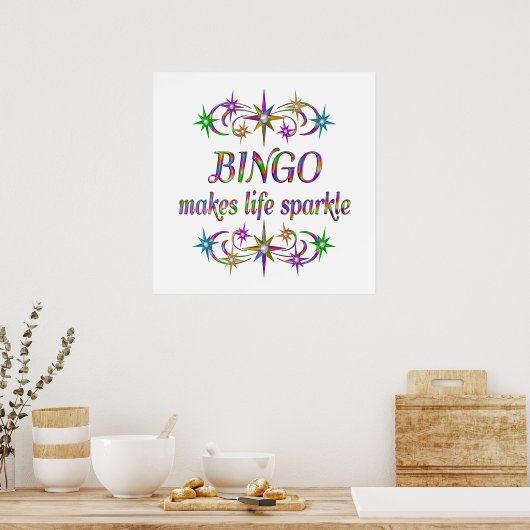 Bingo Glitzern Poster (Küche)