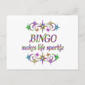 Bingo-Glitzern Postkarte (Vorderseite)