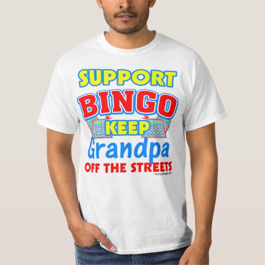 Bingo Grandpa Funny Saying T-Shirt (Vorderseite)