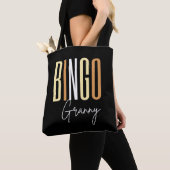 Bingo granny in braunen Buchstaben Tasche (Von Nahem)