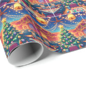 Bingo Hall Weihnachtsbaum mit Bingo Balls Geschenkpapier (Rolleneckpunkt)