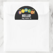 Bingo Hallo Namensschild Runder Aufkleber (Tasche)