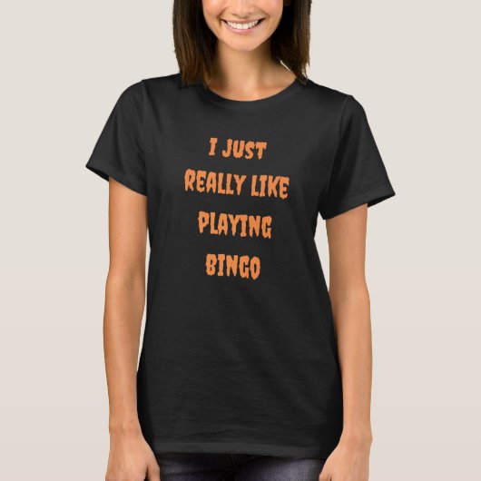 Bingo Halloween Spooker Herbst-Fall T-Shirt (Vorderseite)