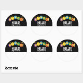 Bingo Hello Name Tag Runder Aufkleber (Blatt)