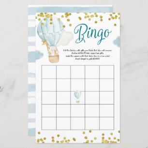 Bingo Hot Air Ballon Jungle Baby Dusche