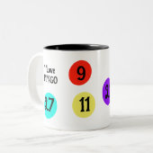 BINGO I Liebe Bingo Tasse Spaß farbenfroh (Vorderseite Links)