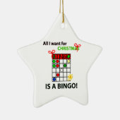 BINGO I wollen ein Bingo für Weihnachten Keramikornament (Rechts)