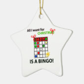 BINGO I wollen ein Bingo für Weihnachten Keramikornament (Links)