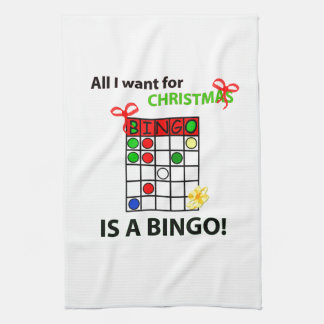 BINGO I wollen ein Bingo für Weihnachten Küchentuch