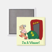 Bingo - Ich bin ein Gewinner Magnet (Vorderseite/Rückseite)