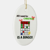 BINGO Ich wollte ein Bingo zu Weihnachten Keramik Ornament (Rechts)