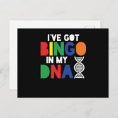 Bingo In My DNA Lucky Game Gambling Player Gift Postkarte (Vorne/Hinten)