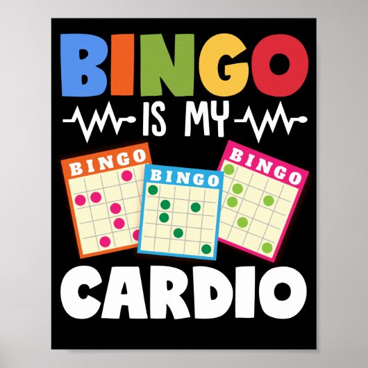 Bingo ist mein Cardio Funny Lucky Gambling Poster (Vorne)