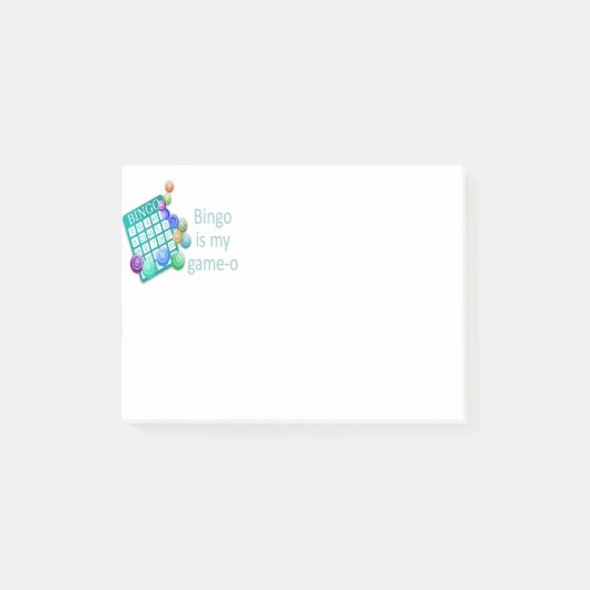Bingo ist mein Game-o-Funny-Zitat Post-it Klebezettel (Vorderseite)