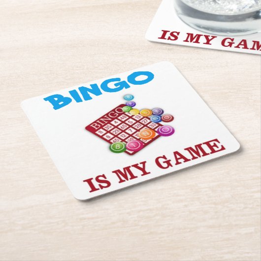 BINGO IST MEIN SPIEL RECHTECKIGER PAPPUNTERSETZER (angewinkelt)