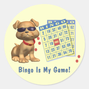 Bingo ist mein Spiel! Runder Aufkleber