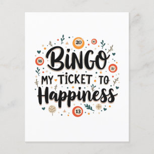 Bingo ist mein Ticket zum Glück Funny Bingo Game