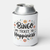 Bingo ist mein Ticket zum Glück Funny Bingo Game Dosenkühler (Kanne Vorderseite)