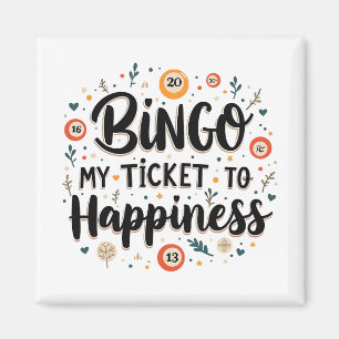 Bingo ist mein Ticket zum Glück Funny Bingo Game Magnet