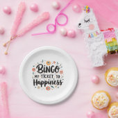 Bingo ist mein Ticket zum Glück Funny Bingo Game Pappteller (Party)