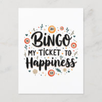 Bingo ist mein Ticket zum Glück Funny Bingo Game