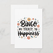 Bingo ist mein Ticket zum Glück Funny Bingo Game RSVP Karte (Vorne/Hinten)