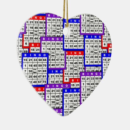 Bingo kardiert Muster Keramikornament (Rechts)