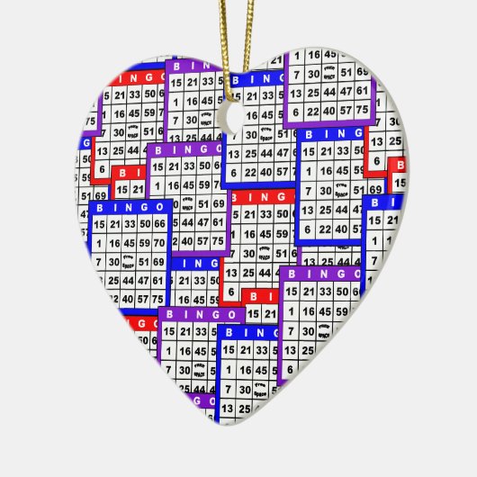 Bingo kardiert Muster Keramikornament (Links)