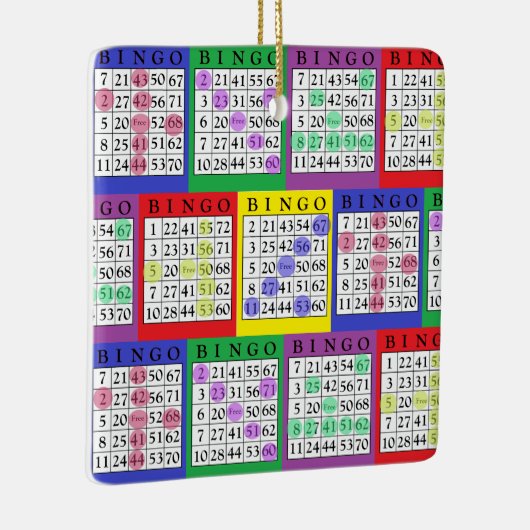 BINGO-Karte | BINGO Lover's Geschenk Weihnachten Keramikornament (Rechts)