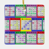 BINGO-Karte | BINGO Lover's Geschenk Weihnachten Keramikornament (Vorderseite)