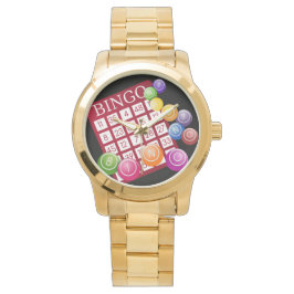 BINGO-Karte mit BINGO-Balls Armbanduhr