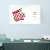 BINGO-Karte mit BINGO-Balls Banner (Messeveranstaltung)