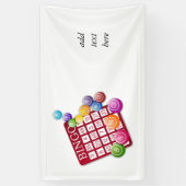 BINGO-Karte mit BINGO-Balls Banner (Vertikal)