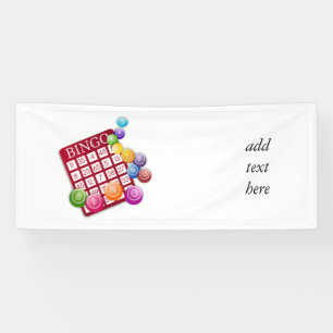 BINGO-Karte mit BINGO-Balls Banner