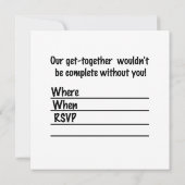 BINGO-Karte mit BINGO-Balls Einladung (Rückseite)