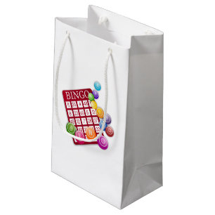 BINGO-Karte mit BINGO-Balls Kleine Geschenktüte