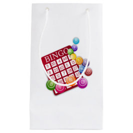 BINGO-Karte mit BINGO-Balls Kleine Geschenktüte